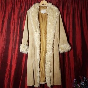 Ladies Long Leather Coat